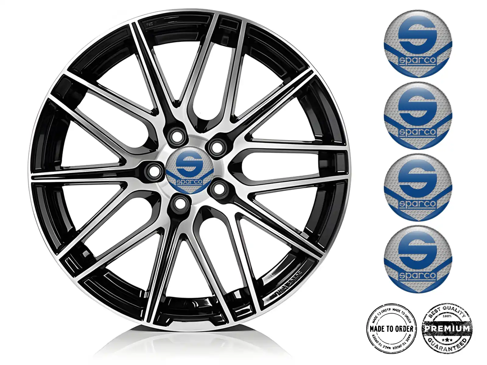 Sparco Pegatina de Silicona Estilo Emblemas Bombados de Aro